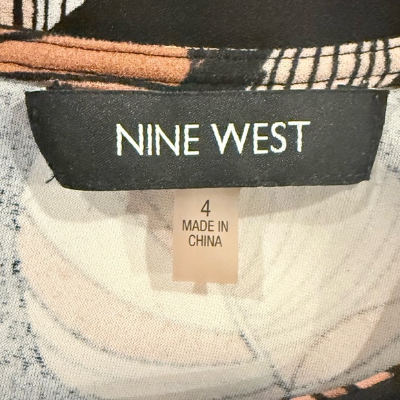 Nine West Black Dress with Orange Floral Design - Picture 4 of 6